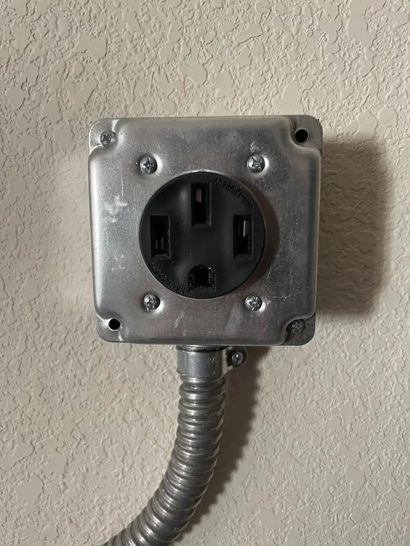 NEMA 14-50 outlet installed for Smart Home Electrical in South Elgin